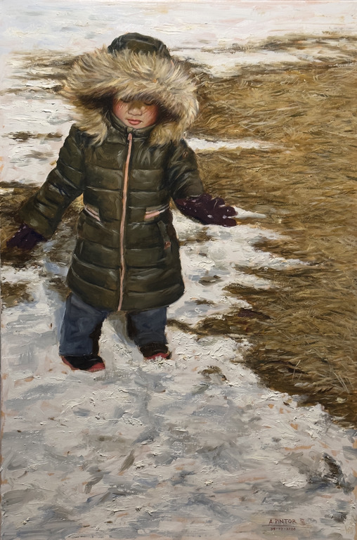 Figure II: Winter Kid, Oil on Canvass, 2021